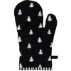 Clayre & Eef BWX44 Guante de Horno 18x30 cm Negro - Blanco