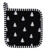 Clayre & Eef BWX45 Porta Ollas 20x20 cm Negro - Blanco Cuadrado