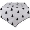 Clayre & Eef BWX65 Traves de Mesa 50x160 cm Blanco - Negro