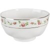 Clayre & Eef CURBO Bol Ø 11x6 cm - 300 ml Blanco - Rosa Bol Redondo para Sopa