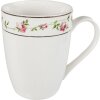 Clayre & Eef CURMU Taza Porcelana Rosa Decoración Blanco Rosa 300 ml 12x8x10 cm