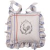 Clayre & Eef DFR25 Funda Cojín Silla Beige 40x40 cm Algodón Estilo Campestre