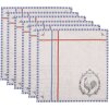 Clayre & Eef DFR43 Servilletas de tela (6 piezas) 40x40 cm Beige Cuadradas