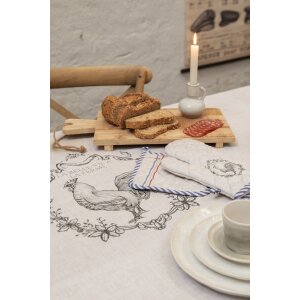 Clayre & Eef DFR47 Panera 35x35x8 cm Beige Cuadrada