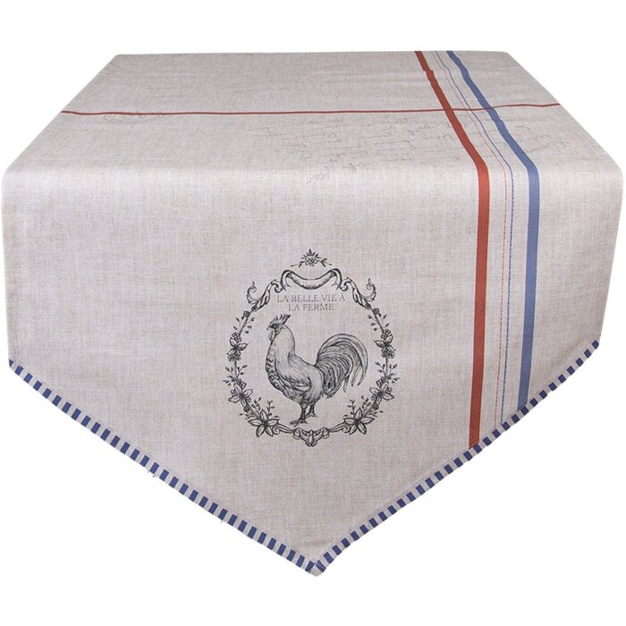Clayre & Eef DFR65 Camino de Mesa 50x160 cm Algodón country beige