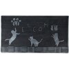 Clayre & Eef MC243 Felpudo 75x45x1 cm Rectángulo Negro
