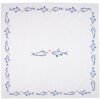 Clayre & Eef SSF01 Mantel 100x100 cm Blanco - Azul Cuadrado