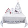 Clayre & Eef SSF01 Mantel 100x100 cm Blanco - Azul Cuadrado