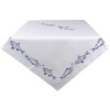 Clayre & Eef SSF15 Mantel 150x150 cm Blanco - Azul Cuadrado