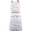 Clayre & Eef SSF41 Delantal 70x85 cm Blanco - Azul Delantal de cocina