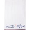 Clayre & Eef SSF42-2 Paño de cocina 50x70 cm Blanco - Azul Rectángulo