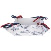 Clayre & Eef SSF47 Panera 35x35x8 cm Blanco - Azul Cuadrada