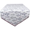 Clayre & Eef SSF65 Camino de Mesa 50x160 cm Blanco - Azul