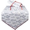 Clayre & Eef SSF65 Camino de Mesa 50x160 cm Blanco - Azul