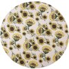 Clayre & Eef SUS48 Paño de cocina Ø 80 cm Beige - Amarillo Redondo