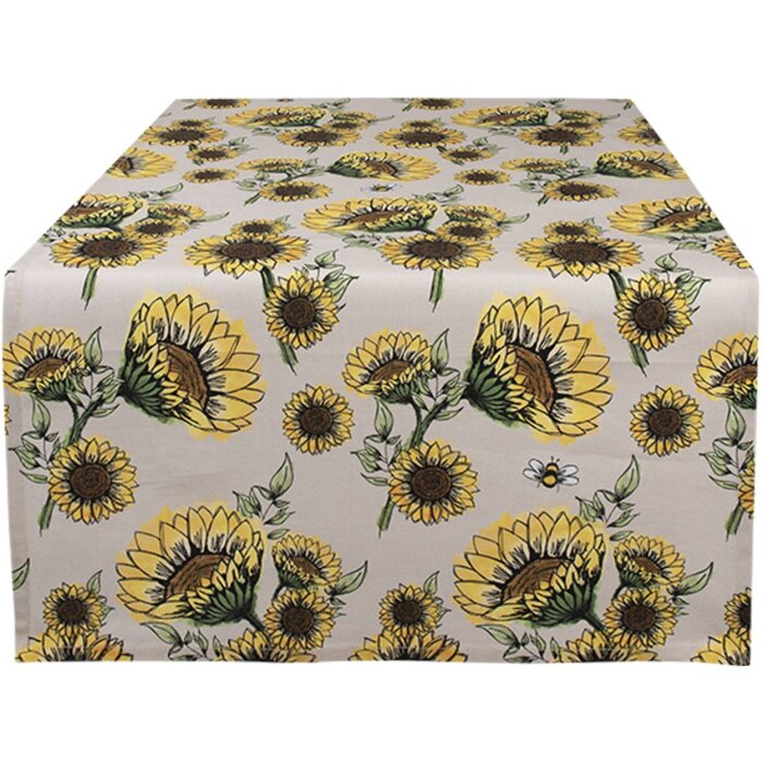 Clayre & Eef SUS64 Traves de Mesa 50x140 cm Beige - Amarillo