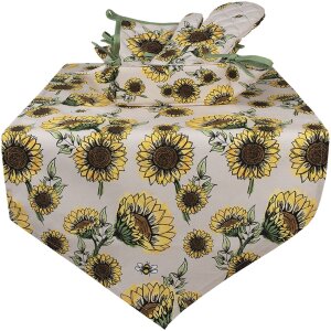 Clayre & Eef SUS65 Traves de Mesa 50x160 cm Beige - Amarillo