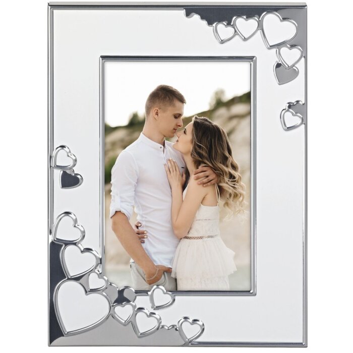 Marco de fotos Hama Alumininum Valentine 10x15 cm blanco