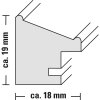 Marco de madera Hama Rise 40x50 cm blanco