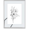 Marco de fotos de metal Hama Flores 10x15 cm plata brillante