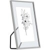 Marco de fotos de metal Hama Flores 10x15 cm plata brillante
