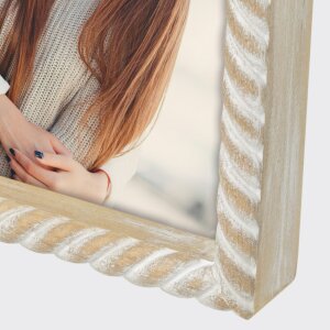 Marco de fotos de madera ZEP Lisse 13x18 cm marrón con estructura estriada