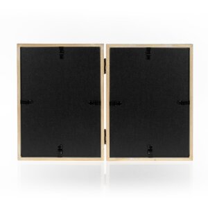 ZEP Marco de madera doble Lisse 2 fotos 10x15 cm (23x16,3 cm)