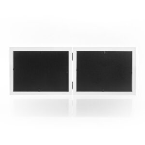 ZEP marco doble Ayas madera blanco 2 fotos 10x15 cm formato apaisado 35.3x12.5 cm