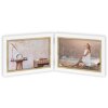ZEP marco doble Ayas blanco 2 fotos 13x18 cm marco de madera 41x15,5 cm formato apaisado