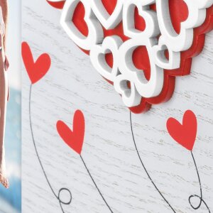 ZEP Marco de madera Yara 13x18 cm Corazones