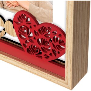 ZEP Marco Retrato Madera Vanessa 10x15 cm Love Hearts Rojo