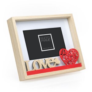 ZEP Marco Retrato Madera Vanessa 10x15 cm Love Hearts Rojo