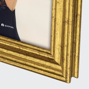 Marco ZEP Empoli 15x20 cm poliestireno dorado estriado para montaje