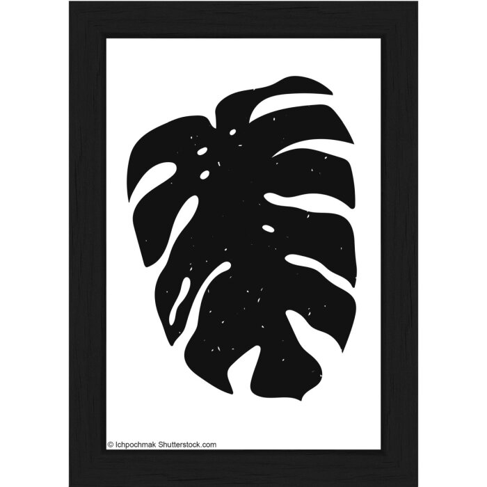 Marco de madera Walther Liv Monstera 10x15 cm negro