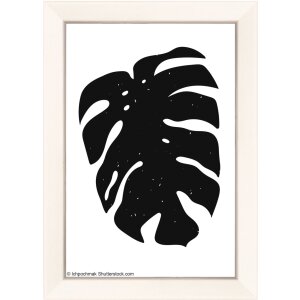 Marco de madera Walther Liv Monstera 10x15 cm blanco