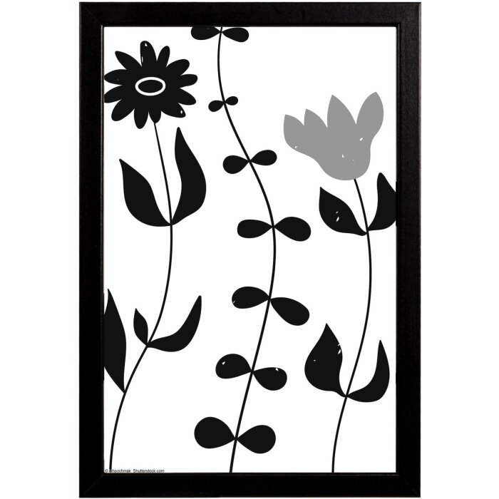 Marco de madera Walther Liv Monstera 20x30 cm negro