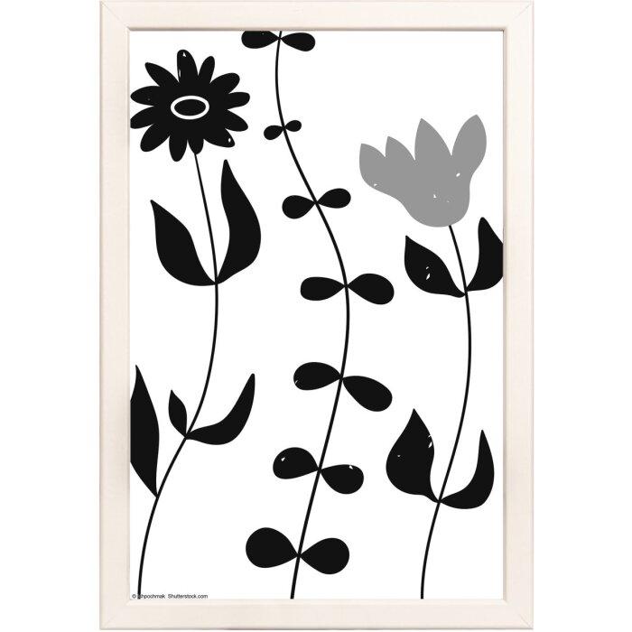 Marco de madera Walther Liv Monstera 20x30 cm blanco