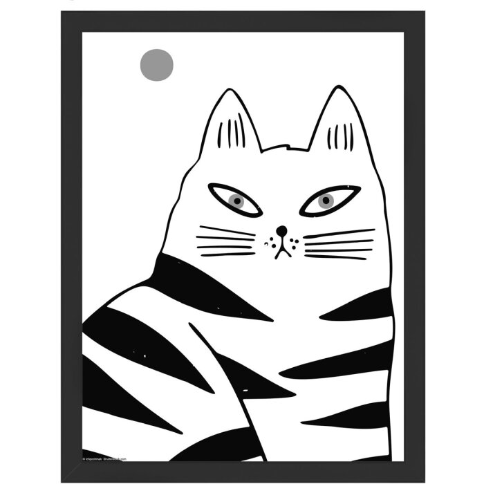 Marco de madera Walther Liv Monstera 30x40 cm negro