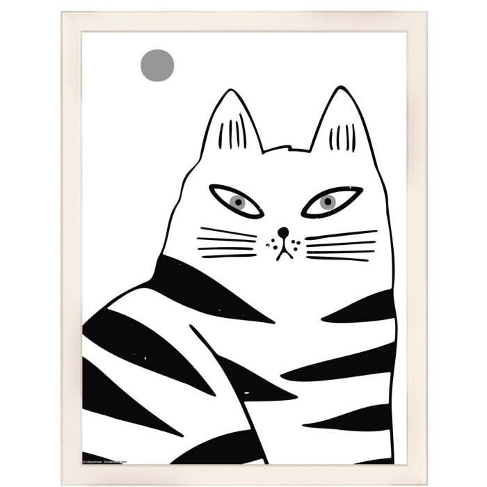 Marco de madera Walther Liv Monstera 30x40 cm blanco