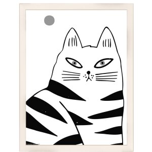 Marco de madera Walther Liv Monstera 30x40 cm blanco