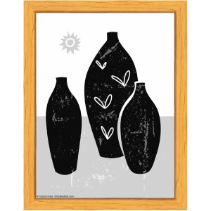 Marco de madera Walther Liv Monstera 15x20 cm naturaleza