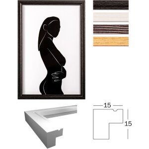 Marco de madera Walther Ilo 15x20 cm cristal acrílico marrón oscuro