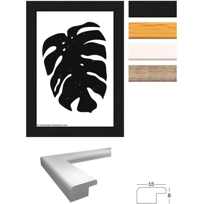 Marco de madera Walther Liv Monstera de 10x15 cm a 30x40 cm