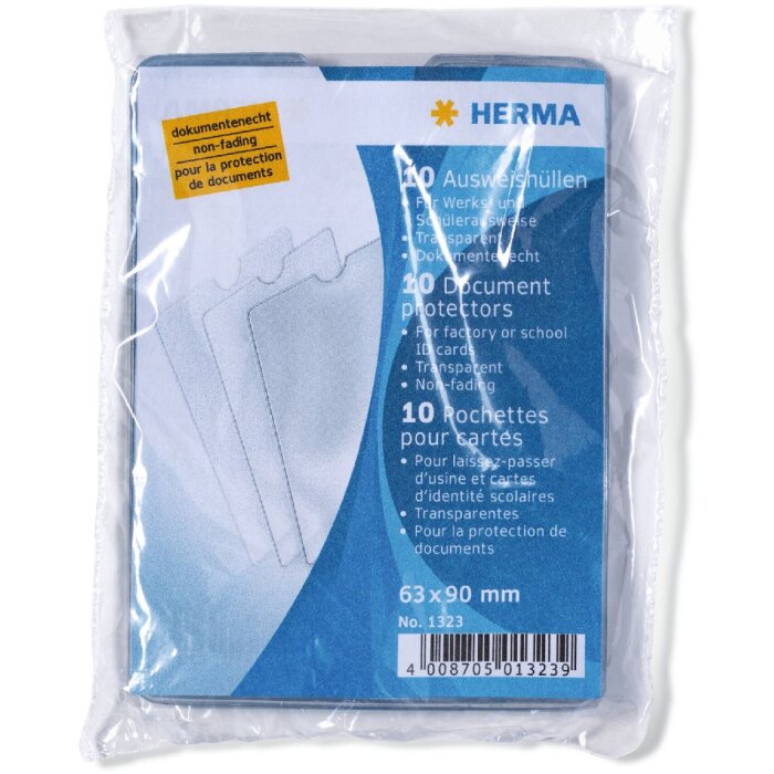 HERMA 1323 Fundas 63x90 mm para carnés de trabajo/estudiante
