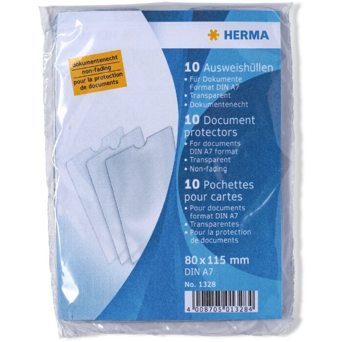 HERMA 1328 Tarjetero 80x115 mm Documentos DIN A7 Transparente