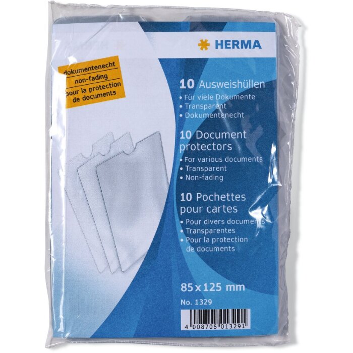 HERMA 1329 Tarjetero 85x125 mm Universal Transparente