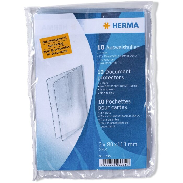 HERMA 1335 Tarjetero 2xDIN A7 Transparente