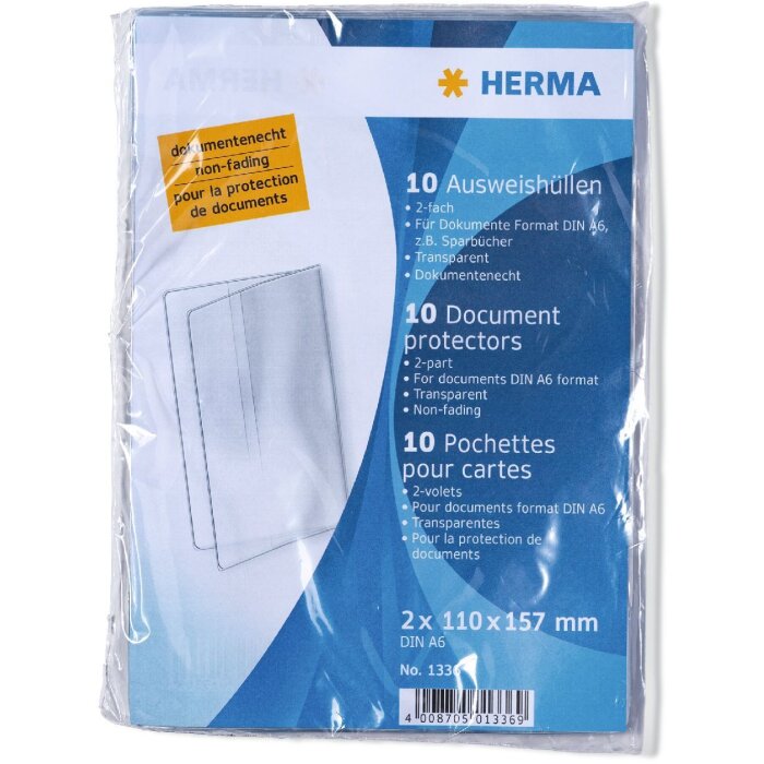 HERMA 1336 Tarjetero 2xDIN A6 Transparente