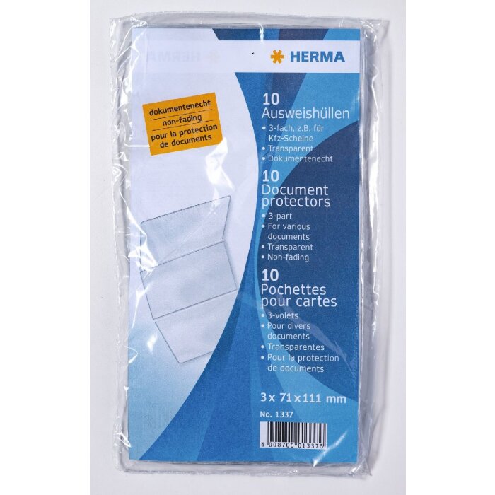 HERMA 1337 Tarjetero 3x71x11 mm Transparente