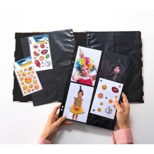 HERMA 7711 Fundas fotográficas Fotophan 10x15 cm alto negro 250 fundas